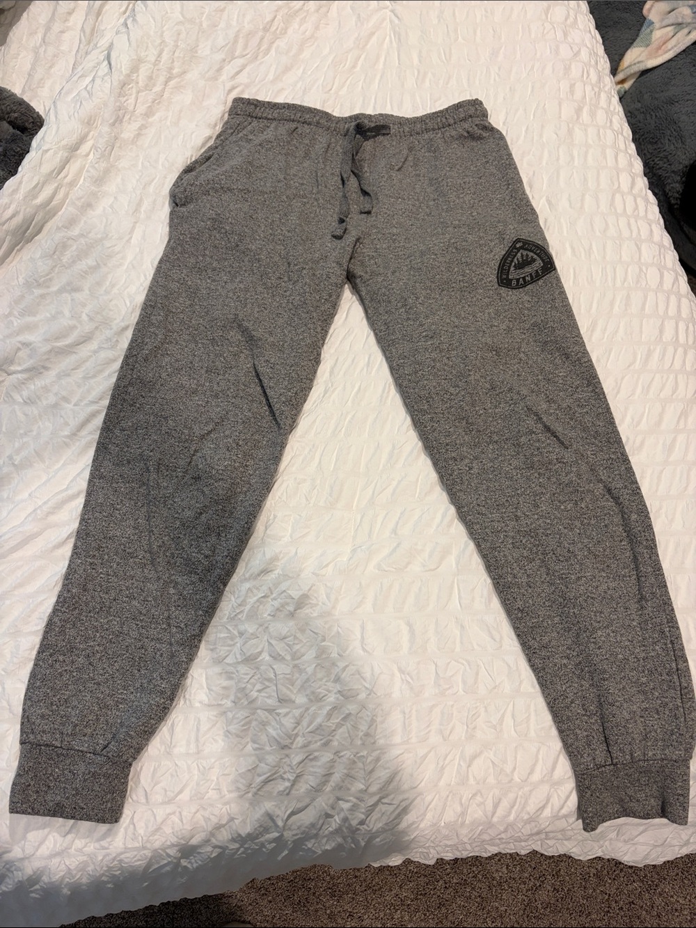 Women’s Gray Marled Jogger Sweatpants with Logo